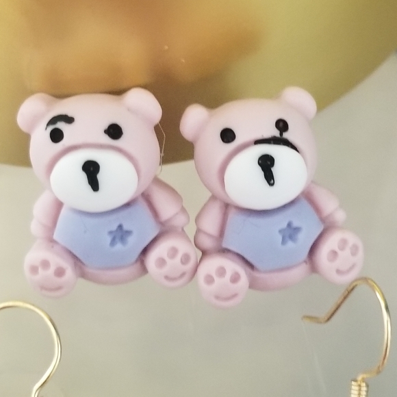3/$30💜 Kawaii Acrylic Bear Earrings  🎉Host Pick - Picture 8 of 12